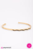 Bite The Bullet - Gold Bracelet - Paparazzi Accessories Bracelet Bedazzle Me Pretty Mobile Fashion Boutique