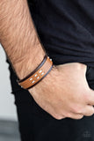 Blaze A Trail - Brown Bracelet - Paparazzi Accessories Bracelet Bedazzle Me Pretty Mobile Fashion Boutique