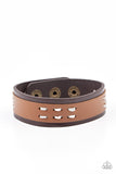 Blaze A Trail - Brown Bracelet - Paparazzi Accessories Bracelet Bedazzle Me Pretty Mobile Fashion Boutique