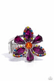 Blazing Blooms - Multi Ring - Paparazzi Accessories Ring Bedazzle Me Pretty Mobile Fashion Boutique