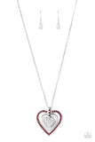 Bless Your Heart - Red Necklace - Paparazzi Accessories Necklace Bedazzle Me Pretty Mobile Fashion Boutique
