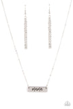 Blessed Mama - Silver Necklace - Paparazzi Accessories Necklace Bedazzle Me Pretty Mobile Fashion Boutique