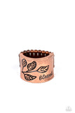 Blessed with Bling - Copper Ring - Paparazzi Accessories Ring Bedazzle Me Pretty Mobile Fashion Boutique