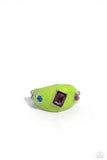 Blinding Behavior - Green Ring - Paparazzi Accessories Ring Bedazzle Me Pretty Mobile Fashion Boutique