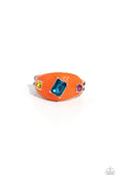 Blinding Behavior - Orange Ring - Paparazzi Accessories Ring Bedazzle Me Pretty Mobile Fashion Boutique