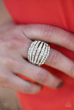 Blinding Brilliance - White Ring - Paparazzi Accessories Ring Bedazzle Me Pretty Mobile Fashion Boutique
