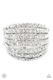 Blinding Brilliance - White Ring - Paparazzi Accessories Ring Bedazzle Me Pretty Mobile Fashion Boutique