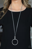BLING Into Focus - Silver Necklace - Paparazzi Accessories Necklace Bedazzle Me Pretty Mobile Fashion Boutique