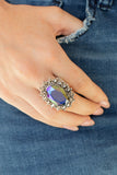 Bling Of All Bling - Blue Ring - Paparazzi Accessories Ring Bedazzle Me Pretty Mobile Fashion Boutique