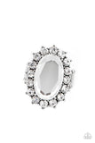 Bling Of All Bling - White Ring - Paparazzi Accessories Ring FS-Bedazzle Me Pretty Mobile Fashion Boutique