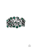 Bling Swing - Green Ring - Paparazzi Accessories Ring Bedazzle Me Pretty Mobile Fashion Boutique