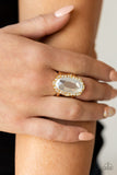 BLING to Heel - Gold Ring - Paparazzi Accessories Ring FS-Bedazzle Me Pretty Mobile Fashion Boutique