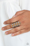 BLING Your Heart Out - Brown Ring - Paparazzi Accessories Ring Bedazzle Me Pretty Mobile Fashion Boutique