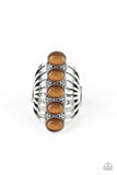 BLING Your Heart Out - Brown Ring - Paparazzi Accessories Ring Bedazzle Me Pretty Mobile Fashion Boutique