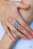 Blinged Out Butterfly - Pink Ring - Paparazzi Accessories Ring Bedazzle Me Pretty Mobile Fashion Boutique