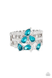Blink Back TIERS - Blue Ring - Paparazzi Accessories Ring Bedazzle Me Pretty Mobile Fashion Boutique