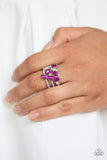 Blink Back TIERS - Pink Ring - Paparazzi Accessories Ring Bedazzle Me Pretty Mobile Fashion Boutique