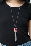 Blissed Out Opulence - Red Necklace - Paparazzi Accessories Necklace Bedazzle Me Pretty Mobile Fashion Boutique