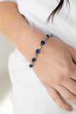 Blissfully Beaming - Blue Bracelet - Paparazzi Accessories Bracelet Bedazzle Me Pretty Mobile Fashion Boutique