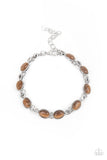 Blissfully Beaming - Brown Bracelet - Paparazzi Accessories Bracelet Bedazzle Me Pretty Mobile Fashion Boutique