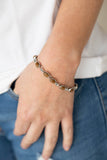 Blissfully Beaming - Brown Bracelet - Paparazzi Accessories Bracelet Bedazzle Me Pretty Mobile Fashion Boutique