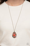 Blissfully Bohemian - Orange Necklace - Paparazzi Accessories Necklace Bedazzle Me Pretty Mobile Fashion Boutique