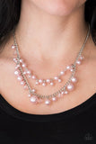 Blissfully Bridesmaid - Pink Necklace - Paparazzi Accessories Necklace Bedazzle Me Pretty Mobile Fashion Boutique