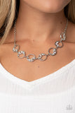 Blissfully Bubbly - White Necklace - Paparazzi Accessories Necklace Bedazzle Me Pretty Mobile Fashion Boutique