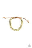 Blitz - Brass Mens Bracelet - Paparazzi Accessories Mens Bracelet Bedazzle Me Pretty Mobile Fashion Boutique