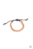 Blitz - Copper Mens Bracelet - Paparazzi Accessories Mens Bracelet Bedazzle Me Pretty Mobile Fashion Boutique