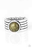 Blooming Badlands - Green Ring - Paparazzi Accessories Ring Bedazzle Me Pretty Mobile Fashion Boutique