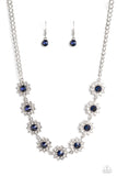 Blooming Brilliance - Blue Necklace - Paparazzi Accessories Necklace Bedazzle Me Pretty Mobile Fashion Boutique