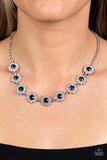 Blooming Brilliance - Blue Necklace - Paparazzi Accessories Necklace Bedazzle Me Pretty Mobile Fashion Boutique
