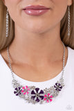 Blooming Practice - Purple Necklace - Paparazzi Accessories Necklace Bedazzle Me Pretty Mobile Fashion Boutique
