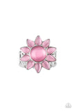 Blossoming Sunbeams - Pink Ring - Paparazzi Accessories Ring Bedazzle Me Pretty Mobile Fashion Boutique
