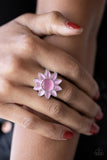 Blossoming Sunbeams - Pink Ring - Paparazzi Accessories Ring Bedazzle Me Pretty Mobile Fashion Boutique