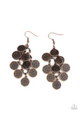 Blushing Blooms - Copper Earrings - Paparazzi Accessories Earrings Bedazzle Me Pretty Mobile Fashion Boutique