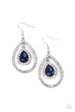 Blushing Bride - Blue Earrings - Paparazzi Accessories Earrings Bedazzle Me Pretty Mobile Fashion Boutique