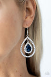 Blushing Bride - Blue Earrings - Paparazzi Accessories Earrings Bedazzle Me Pretty Mobile Fashion Boutique