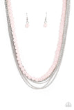 Boardwalk Babe - Pink Necklace - Paparazzi Accessories Necklace Bedazzle Me Pretty Mobile Fashion Boutique