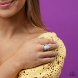Bodacious Babe - White Ring - Paparazzi Accessories Ring Bedazzle Me Pretty Mobile Fashion Boutique