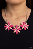 Bodacious Bouquet - Pink Necklace - Paparazzi Accessories Necklace Bedazzle Me Pretty Mobile Fashion Boutique