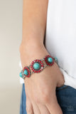 Bodaciously Badlands - Red Bracelet - Paparazzi Accessories Bracelet Bedazzle Me Pretty Mobile Fashion Boutique