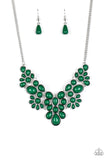 Bohemian Banquet - Green Necklace - Paparazzi Accessories Necklace Bedazzle Me Pretty Mobile Fashion Boutique