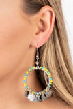 Bohemian Beach Blast - Green Earrings - Paparazzi Accessories Earrings Bedazzle Me Pretty Mobile Fashion Boutique