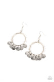 Bohemian Beach Blast - White Earrings - Paparazzi Accessories Earrings Bedazzle Me Pretty Mobile Fashion Boutique
