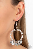 Bohemian Beach Blast - White Earrings - Paparazzi Accessories Earrings Bedazzle Me Pretty Mobile Fashion Boutique