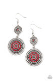Bohemian Bedazzle - Red Earrings - Paparazzi Accessories Earrings Bedazzle Me Pretty Mobile Fashion Boutique