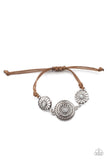 Bohemian Botany - White Bracelet - Paparazzi Accessories Bracelet Bedazzle Me Pretty Mobile Fashion Boutique
