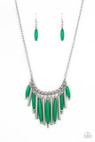 Bohemian Breeze - Green Necklace - Paparazzi Accessories Necklace Bedazzle Me Pretty Mobile Fashion Boutique